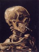 Vincent Van Gogh Skull of a Skeleton with Burning Cigarette Spain oil painting artist